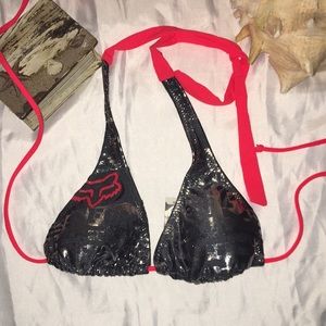 NWT FOX Nova Slide Halter Top